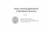 Deep Learning Applications in the Natural Sciences...Deep Learning Applica tions in the Natural Sciences P.Baldi Department of Computer Science Institute for Genomics and Bioinformatics