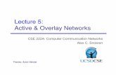Lecture 5: Active & Overlay Networkscseweb.ucsd.edu/classes/wi13/cse222A-a/lectures/222A-wi...Lecture 5 Overview" Project discussion Brief intro to overlay networking Active networking
