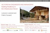 ACTIONS for ENGINEERS AND MANAGERS: Building Resiliency in ... · ACTIONS for ENGINEERS AND MANAGERS: Building Resiliency in the Infrastructure Sector Lessons Learned and Paths Forward