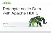 Petabyte-scale Data with Apache HDFS · Apache Hadoop, ASF –Committer and PMC member, Hadoop core –Release Manager – Hadoop-1.0 . Company Background . Architecting the Future