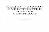 Alliant 2 GWAC Unrestricted Master contract...GSA ALLIANT 2 UNRESTRICTED GWAC MASTER CONTRACT 2 B.12 TRAVEL PRICING (ALL ORDER TYPES).....13 B.13 WORK OUTSIDE THE CONTIGUOUS UNITED