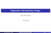 Regression Discontinuity Design - WordPress.com · This method was developed to estimate treatment e⁄ects in non-experimental settings. The basic idea of Regression Discontinuity