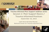 Trauma-Informed Peer Support webinar series … 9.16.14...Leah Harris & Darby Penney National Center for Trauma-Informed Care 1 Trauma-Informed Peer Support webinar series Session