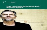 2016 Corporate Governance Best Practices Report · This report details the prevailing corporate governance views and practices among organizations in Canada. Corporate governance