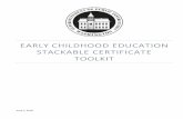 EARLY CHILDHOOD EDUCATION STACKABLE CERTIFICATE … · Washington State Stackable Certificates Early Childhood Education (ECE) Statewide Credentials In Washington, early learning