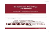 Compliance Planning: The Basics...First, Break All the Rules, p. 141 Compliance Organization: A Plan Survey Question #6 • Establish: If you have not identified who has compliance