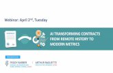 AI TRANSFORMING CONTRACTS FROM REMOTE HISTORY ... - Amazon … · AI TRANSFORMING CONTRACTS FROM REMOTE HISTORY TO MODERN METRICS Webinar: April 2nd, Tuesday. Ultria.com GET SPEED