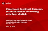 Open vSwitch: Software Defined Networkingblog.zhaw.ch/.../files/2013/04/OpenStack-Quantum-SDN-with-Open-v… · Open vSwitch Compute Node A Open vSwitch Network Node B Open vSwitch