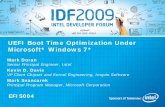UEFI Boot time optimization under Windows 7 · 1 – InsydeH2O Calpella Tag 3.59.33.1039 Calpella is the codename for the mobile platform based on the Intel® 5 series-M chipset Arrandale