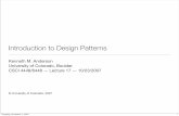 Introduction to Design Patterns - Computer Science• Design Patterns are important because they provide a shared vocabulary to software design • (In addition, to being really useful