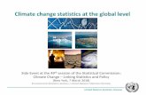 Climate change statistics at the global level · 2018-03-13 · United Nations Statistics Division State of statistics and guidance • Climate process drivers and climate change
