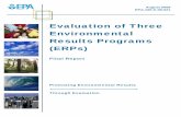 Evaluation of Three Environmental Results Programs (ERPs) · The Evaluation of Three Environmental Results Programs: Draft Report was developed for the U.S. Environmental Protection