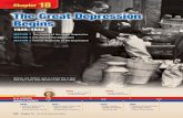 TThe Great Depression he Great Depression Begins · The Causes of the Great Depression A lthough the 1920s were prosperous, speculation in the stock market, risky lending policies,