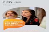 DEVELOPING THE NEXT GENERATION2 Developing the next generation 3 Developing the next generation Foreword Tackling youth unemployment is now recognised as a major issue by policy-makers,