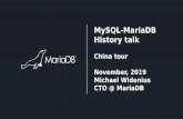 MySQL-MariaDB History talk · PDF file MariaDB 5.5 (Apr 2013) Merge MySQL 5.5 MariaDB 10.0 (Mar 2014) Parallel replication MariaDB 10.1 (Oct 2015) Galera, Encryption MariaDB 10.2 (Apr
