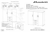2 mm Instrucciones de Ensamble 2 mm - Maderkit S.A MANUAL.pdf · 2016-02-29 · -Gaveta con organizador interno. Instrucciones de Ensamble Revisión :02 /11/10/2012 CLOSET Dimensiones