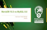 MariaDB 10.3 vs MySQL 8 - Percona â€¢ GTIDs introduced in MariaDB Server 10.0.2, introduced in MySQL