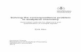 Solving the correspondence problem in analytical chemistrysu.diva-portal.org/smash/get/diva2:516732/FULLTEXT01.pdf · 2012-04-27 · Solving the correspondence problem in analytical