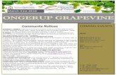ONGERUP GRAPEVINE - WordPress.com...However – don’t forget the Scroungers Final the next day on Saturday 2 April, proudly sponsored by Ongerup Farm Supplies. Names into Mick Creagh