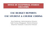 ESE BUDGET REPORTS ESE STUDENT & COURSE …centralregion.dadeschools.net/efolder/Sept2015/ESE...HARD CODING ESE CLASSES “200” PF9 - Course Record Screen SECONDARY - GRD 6-12 HARD