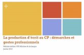 La production d’écrit au CP : démarches et gestes ...ien-aubervilliers.circo.ac-creteil.fr/IMG/pdf/la-production-decrit-1.pdf · Nathalie Leblanc CPD Maitrise de La Langue Janvier