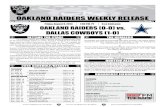 OAKLANd RAidERS WEEKLY RELEASEprod.static.raiders.clubs.nfl.com/assets/docs/2013-pre1-Release.pdf · direction of General Manager Reggie McKenzie and Head Coach Dennis Allen. Finishing