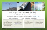 San Diego Gas & Electric Is Hiring - University of Nevada ... · San Diego Gas & Electric Is Hiring ! Internship & Full- On Site Interviews at UNLV (ME Conference Room) — April