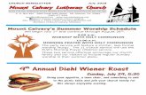 CHURCH NEWSLETTER July 2018 Mount Calvary Lutheran Church 2018 Newsletter.pdf · CHURCH NEWSLETTER July 2018 Mount Calvary Lutheran Church P. O. Box 484 5983 South Main Street Mt.