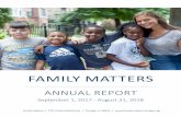 FAMILY MATTERS...Family Matters is deeply grateful to the following organizations and individuals for their generous support between September 1, 2017 and August 31, 2018. Note to