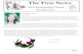 The First News - First Presbyterian Church, Statesboro ...fpcstatesboro.org/uploads/3/5/0/9/35091628/december2018newsletter.pdf · The First News First Presbyterian Church December