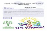 Salem Community Center @ the Armory Newslettersalemcommunitycenter.org/wp/wp-content/uploads/2016/06/Newsletter-June... · Salem Community Center @ the Armory Newsletter Healthy Dent