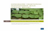 Integrated Vegetation Management Report 2015 · INTEGRATED VEGETATION MANAGEMENT TEAM ANNUAL REPORT Japanese knotweed, a newly discovered prohibited noxious weed in Edmonton 2015