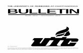 THE UNIVERSITY OF TENNESSEE AT …THE UNIVERSITY OF TENNESSEE AT CHATTANOOGA BULLETIN RECORD 1982-83 • ANNOUNCEMENTS 1983-84 UTC E040425-002-83 The University of Tennessee at Chattanooga