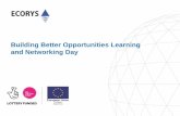 Building Better Opportunities Learning and Networking Day · previously, 22% had applied for ERDF, 48% had applied to other EU funding sources. • 15% were specifically attracted