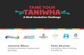 Johanna Wilson Kirsty Bloomer - Smokefree Ta… · Tame Your Taniwha –core graphic designs, posters, registration forms, score cards, social media information, stamps, training