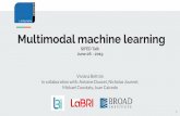 Multimodal machine learning SIFED Talk · Visual Question Answering 4. State of the art ... Many tasks in multimodal learning represent a challenge because the nature of the data