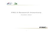 FRG II Research Inventory - JICA · 2013-04-26 · 3 Foreword Since 2010, FRG (Farmer Research Group) II Project has been implemented in Ethiopia under the consortium of Ethiopian