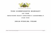 2016 FISCAL YEAR - Ghana · SEDA – 2016 Composite Budget Page 4 INTRODUCTION Brief Introduction about the District The Ekyere East District is one of the thirty (30) districts in