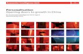 Personalisation Opening doors to growth in Personalisation Opening doors to growth in China 3 companiesâ€”personalisation