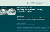 Overview of the History of Nuclear Testing 1945 until today · History of Nuclear Testing 1945 until today Presented at the ... Comprehensive Nuclear-Test-Ban Treaty Organization