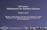 SATware: Middleware for Sentient Spacesprojects/SATware/doc/... · SATware: Middleware for Sentient Spaces WMSC 2007 Bijit Hore, Hojjat Jafarpour, Ramesh Jain, Shengyue Ji, Daniel