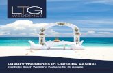 WEDDINGS - Luxury Travel Guide · Luxury ravel Guide Weddings 3 Unlimited wedding consultation (via Skype-email) with a personal wedding planner Pre wedding meeting. Booking of the