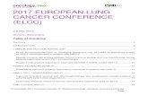 2017 EUROPEAN LUNG CANCER CONFERENCE (ELCC) · The seventh edition of the European Lung Cancer Conference (ELCC) welcomed 1’964 medical and healthcare professionals from around