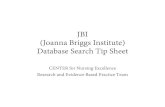 JBI database search tip sheet Final - UCLA Health...JBI (Joanna Briggs Institute) Database Search Tip Sheet For additional assistance, please contact •Biomedical Librarians Antonia