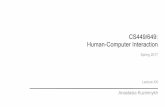 CS449/649: Human-Computer Interactioncs449/s17/Lecture 20 slides.pdf · User Centered Design Process May 1 - June 14. Special topics Accessibility in HCI Gamification. Gamification