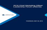 2016 Chief Marketing Officer - Argyle...2016/11/02  · agenda 2016 Chief Marketing Officer Leadership Forum (Atlanta) Thursday, May 26, 2016 7:45am – 5:20pm 7:45am – 8:45am Breakfast