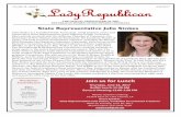 State Representative Julie Stokes€¦ · State Representative Julie Stokes Join us for Lunch June 2017 THE OFFICAL NEWSLETTER OF THE REPUBLICAN WOMEN OF SOUTHWEST LOUISIANA Newsletter