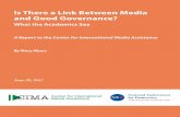 Is There a Link Between Media and Good Governance? · CIMA Research Report: Media and Good Governance Accountability: Required or expected (of a person, organization, or institution)