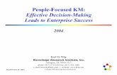 People-Focused KM: Effective Decision-Making Leads to ... · People-Focused KM 2004/ 18 Copyright © 2004 Knowledge Research Institute, Inc. Personal Work Becomes More Complex 1.
