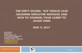 THE DIRTY DOZEN: TOP TWELVE CASE CRUSHING ...osattorneys.com/presentations_92_3986657199.pdfWoodforest Bank, 665 F.3d 632, 638 (5th Cir. 2011) (reversing summary judgment for employer